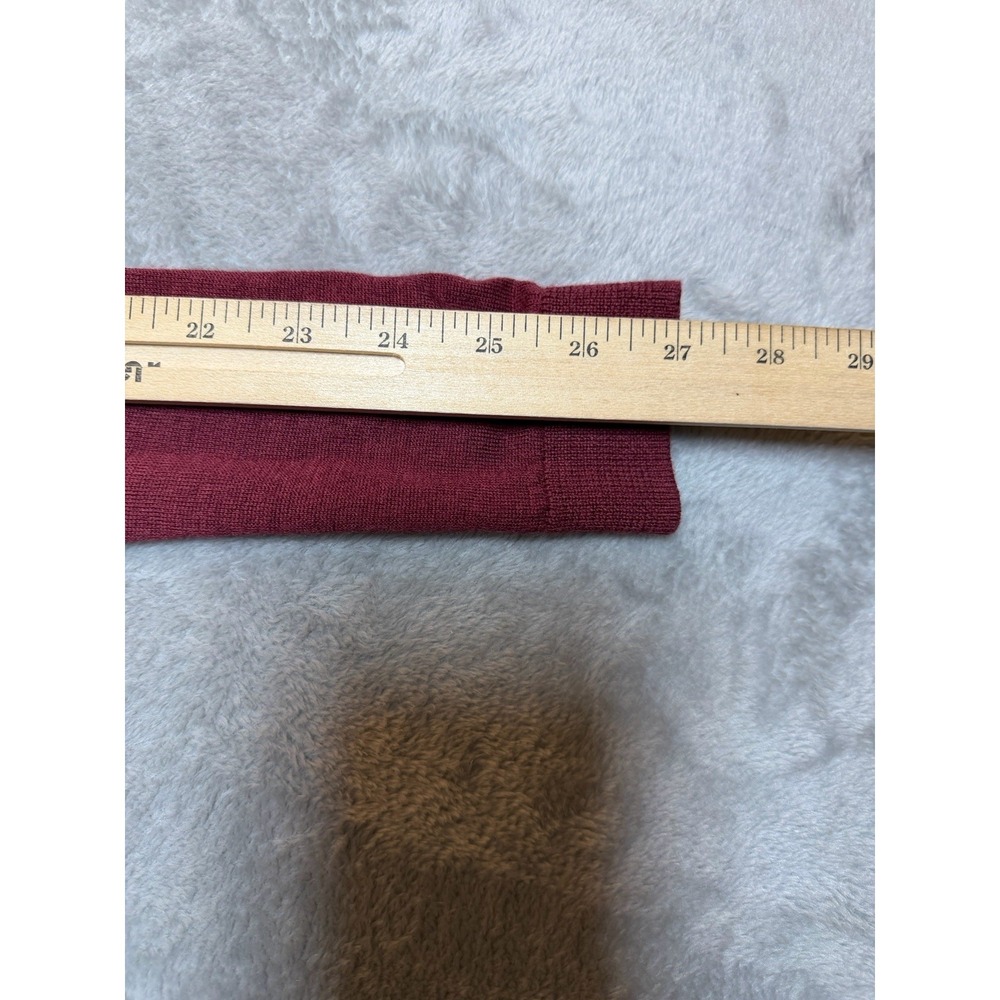 Brooks Brothers Merino Wool Turtleneck Sweater Womens Small Burgundy Long Sleeve - Picture 7 of 12